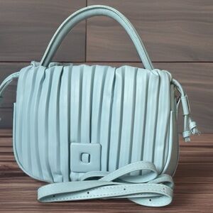 Elegant Blue Pleated Women's Bag
